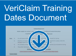 VeriClaim Training Dates Document